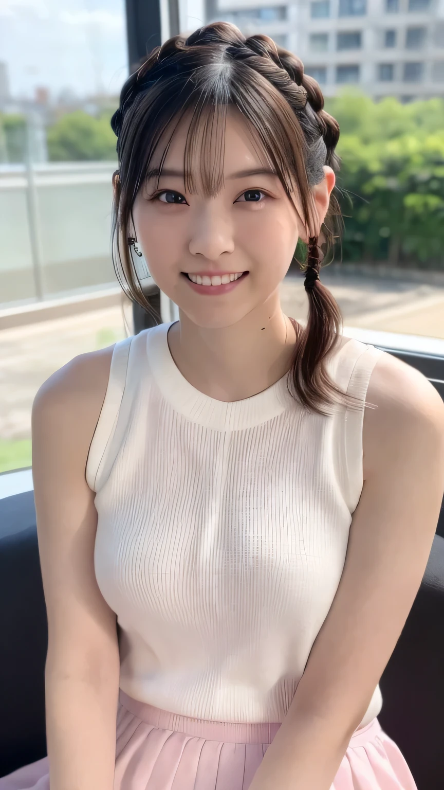 RAW Photos, One girl, Mid-chest, Cute face, Beautiful Face, Put your hands behind your body, Realistic, Depth of written boundary, Highest quality, masterpiece, Anatomically correct, Textured skin, Ultra-high resolution