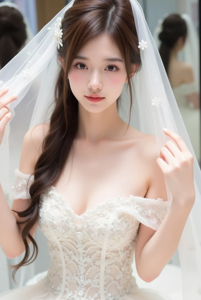 (masterpiece,best quality:1.4),(8k,raw photo,photo realistic:1.2),(shiny skin),detailed skin,detailed face,detailed eyes,Sparkling eyes:1.3,Symmetrical eyes,Detailed Background,detailed hand,1girl,natural make-up,((cute teen)),(white Flashy costumes), natural breasts,young trendy hair, ((Teen average breast)),(((Ballerina dancing gracefully))),((shiny cleavage)), (very beautiful cute), (beautiful asian),, girl cute-fine-face,,Cute smile, (super detailed gracefully Costume Fancy design,trend),nsfw,sexy Instagram style,,face of the Golden Ratio,gracefully in Japan,(((Japanese teenagers))),Great location, (fantastic Sparkling Background),(cowboy shot),breast angle