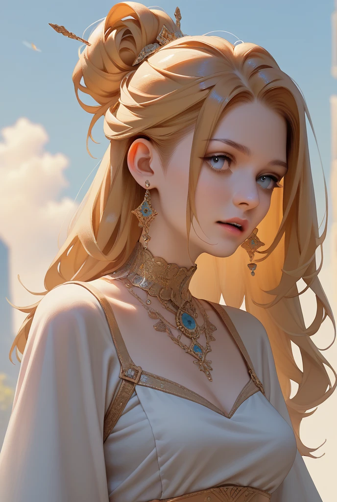 masterpiece, Best quality, 1 girl,photo, Studio photography, (Best quality,4K,8 K,a high resolution,masterpiece:1.2), ultra detailed, (realistic,photorealistic,photo-realistic:1.37), portraits, HDR, Greek mythology, beautiful portrait of the goddess Venus, perfect DNA, detailed eyes, detailed lips, stunning beauty, flowing golden hair, nude, perfect body, perfect nude, graceful pose, charming look, bright colors, soft lighting.(Nsfv:1.4) ancient greek deity, looks directly into the camera lens, flowing hair cascades over her shoulders, off shoulder outfit, emphasizing her grace, bright colors, ancient temples and marble columns are softly blurred in the background, the evening Mediterranean light casts a warm glow on her porcelain skin., High-resolution image, digital painting, Spiritual peace, golden ratio composition, cowboy shot, brilliant, brilliant hair, (night:1.2),Dreamy, [[gentle fingers and hands:0.55]::0.85],(detailed fingers),),(emotional),(breathtaking),(main part:1.2) whole body.), (Anime Style), (Super Detailed), (brutal), (uhd, HDR), (8k), (High Resolution: 1.2), (Complex and Beautiful: 1.2)