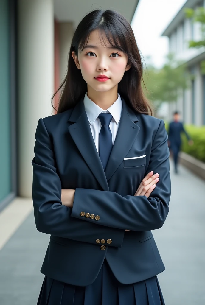 Best-quality, Masterpiece, Ultra-High-Resolution, (Photorealistic:1.4), Raw-Photo, Extremely-Details, Perfect-Anatomy,
1girl, the most famou Japanese actress and Japanese high school teacher, very furious and angry, ((Dashing through corridors of Japanese high school)), wearing women's business pants suit,
((extremely beautiful angry face like a most popular Japanese actress, extremely beautiful big black solid circle eyes)), extremely beautiful hair, detailed women's business pants suit, detailed Japanese high school, detailed teacher
