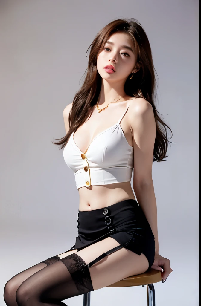 (masterpiece:1.3), (8 thousand, realistic, RAW photos, best quality: 1.4), (1 woman),(sheer silk blouse), (short skirt), (양쪽 다리에 realistic 팬티 스타킹), (Wearing high heels on both feet), (full body shot), (standing), (Beautiful makeover), (very beautiful body) , (Realistic and very beautiful face), (long eyelashes), (double eyelid), (Realistic, delicate and very beautiful eyes), (big bust) , (Strong body through exercise), (beautiful abs), (Beautiful heaps), (tall), (such a beautiful body), (black hair. parted, long hair:1.3), (아름다운 parted스타일), (realistic and beautiful skin), (absurd), (attractive), (ultra high resolution), (extremely realistic), (very detailed), (golden ratio), (Two long, realistic and beautiful legs), (realistic 팔), (necklace), (earring),(beautiful nails manicure), (So beautiful and sexy), (perfect secretary look)