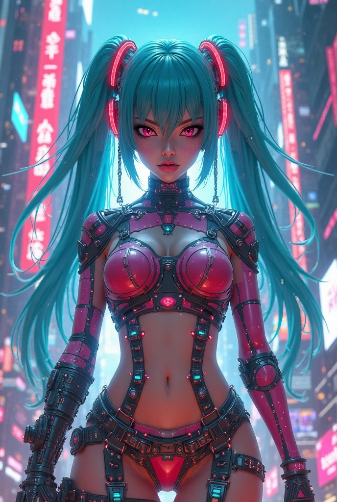 <lora:DreadTech-20:0.7>,dreadtech , disturbing, scifi,
hatsune miku, cowboy shot,
cyberpunk,