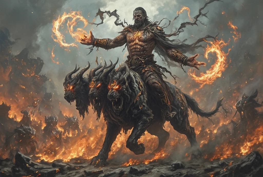 top quality, high-quality illustrations, the beautiful depiction of light seen in Vermeer's works, the intricate portrayal of muscles found in Michelangelo's works, Landscapes inspired by biblical themes depicted by Leonardo da Vinci, masterpiece, dark fantasy, castle, gatekeeper, absurdres, Perfect Anatomy((kemono, beastman, solo focus, bulge in the crotch))(Anthro:1.7)((horse facial features, horse body features))(detailed muscles))full body(Fighting Pose) Armor, Spear, Medieval Warrior, (dense sweat:1.4), casting lightning, electricity, swirling fire, radiating power, sparks, smoke, magic, ((dramatic)), epic, battlefield, depth of field, bokeh, 4k, gothic, ember, particles,