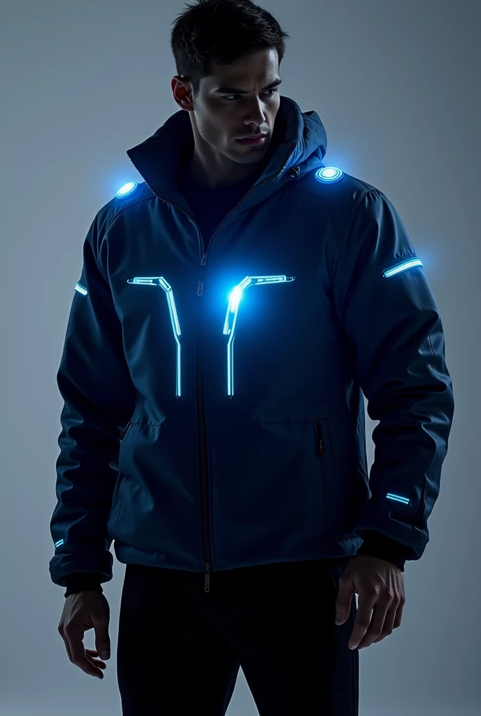 Smart Jacket Internals Ultra smart jacket with flashlight on the chest, Music included via ...