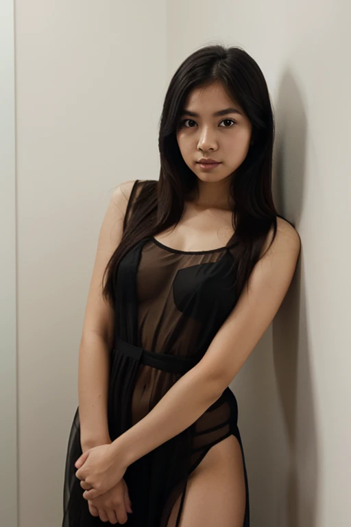 Browsing Caution, ((masterpiece)), (((Highest quality))), ((Very detailed)), ((((Realistic pussy)))), ((Messy Hair)), ((Pure female body)), (1 Girl), Simple Background, (((nsfw))), Dynamic Angle,floating,Beautiful details, Beautiful and detailed, Expose, Expressionless,ribbon, Bare shoulders, (((Small breasts))), Detailed bodysuit, Micro Bikini, elegant, Gravure photography lighting