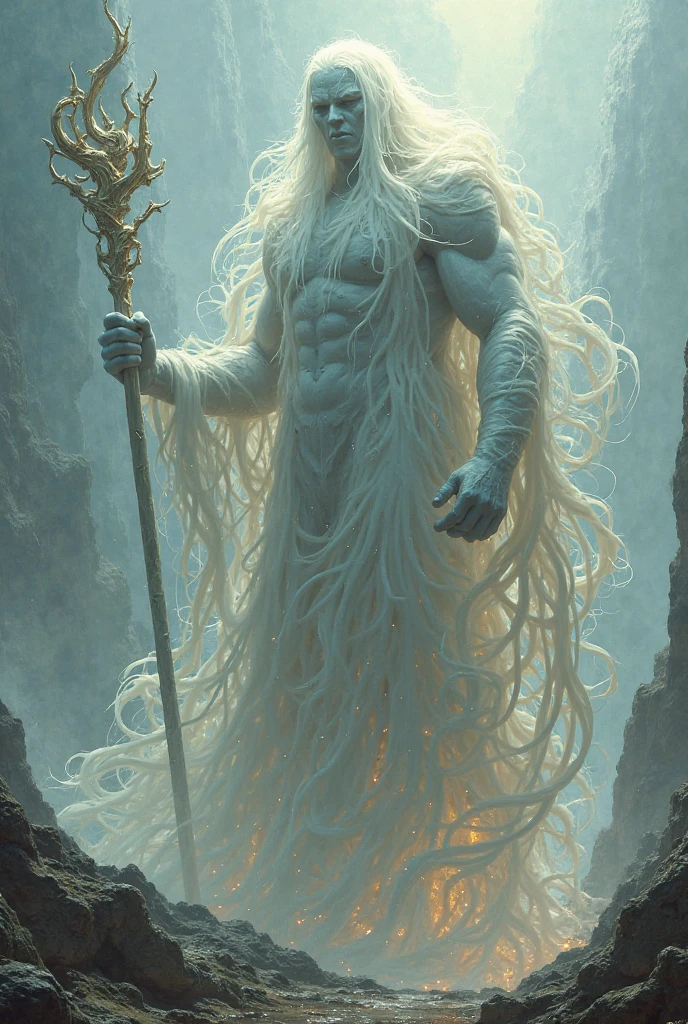 Turn your face to the surface、A young man with a neat face reminiscent of a Greek statue with gray hair