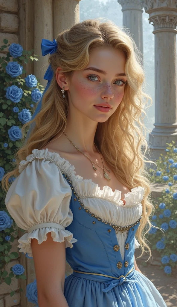 14-year-old girl in maid outfit with big breasts (Gotischer Stil) ripped skirt golden body proportions messy blonde hair (Inner spread feet) (Sehr detailliertes CG Unity 8k Hintergrundbild) big torn skirt ruddy and shy Ed Blinkey America's most beautiful body art, Atey Ghailan, Painting by Jeremy Professional Gorgeous Man, Greg Manches, Antonio Moro, ArtStation-Trends, CGSOC IETY-TRENDS, kompliziert, hoch detailliert, Genau, Kunst des dramatischen Realismus, CG, ..3d, 8k 4k