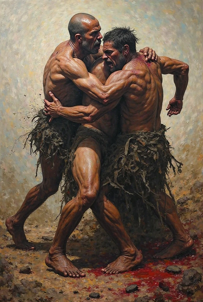 Abstract Greco-Roman Wrestling