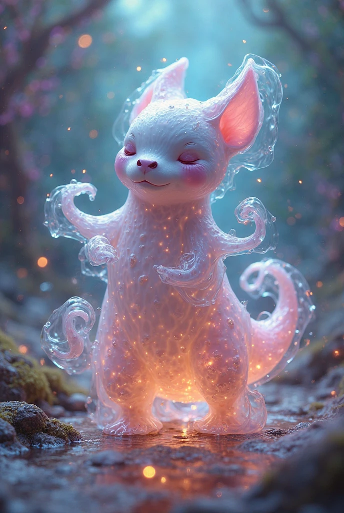 DonMC4ndyL4ndXL a translucent nocturnal kinetic elemental Kulshedra, tail barb, medium segmented legs, barbed tails, <lora:DonMC4ndyL4ndXL:1>