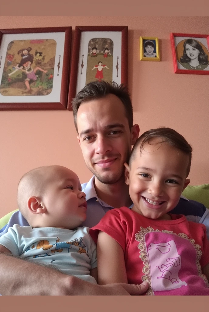 there is a man holding a baby in his arms, mateus 9 5, caio santos, by Nándor Katona, carmelo blandino, icaro carvalho, with a kid, genzoman and frank franzzeta, by Emerson Silva, by Rodolfo Amoedo, by Fernando Gerassi, seu madruga