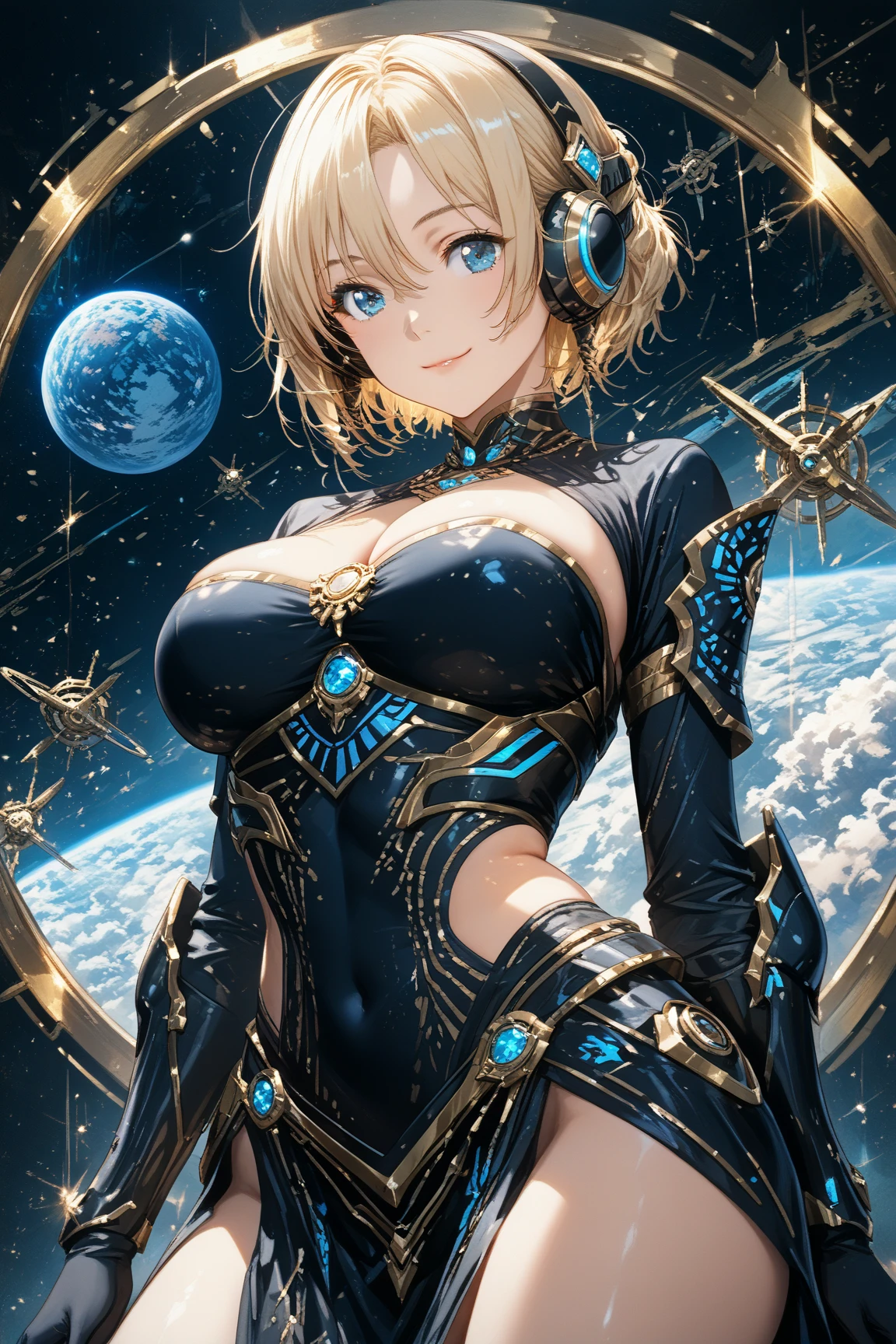 Highest quality, Highest quality, 16K, SFW, Unbelievably absurd, Very detailed, delicate and dynamic, Natural light, The particles reflect the colors of the rainbow, Diffuse reflection of light, Vortex of Light, There are many sandstorms, Beautiful desert, Colorful starry sky, Beautiful starry sky, milky way, shooting star, Moonlit Night, Sand Dunes, Oasis City, Blue Palace, Create amazing image effects, upper body close-up, (Cute sexy girl, bouncing chests, Sensual expression, Passionate, Hilarious, Vibrant, princess of dune , Lavish décor, Dancing against the backdrop of a starry sky)