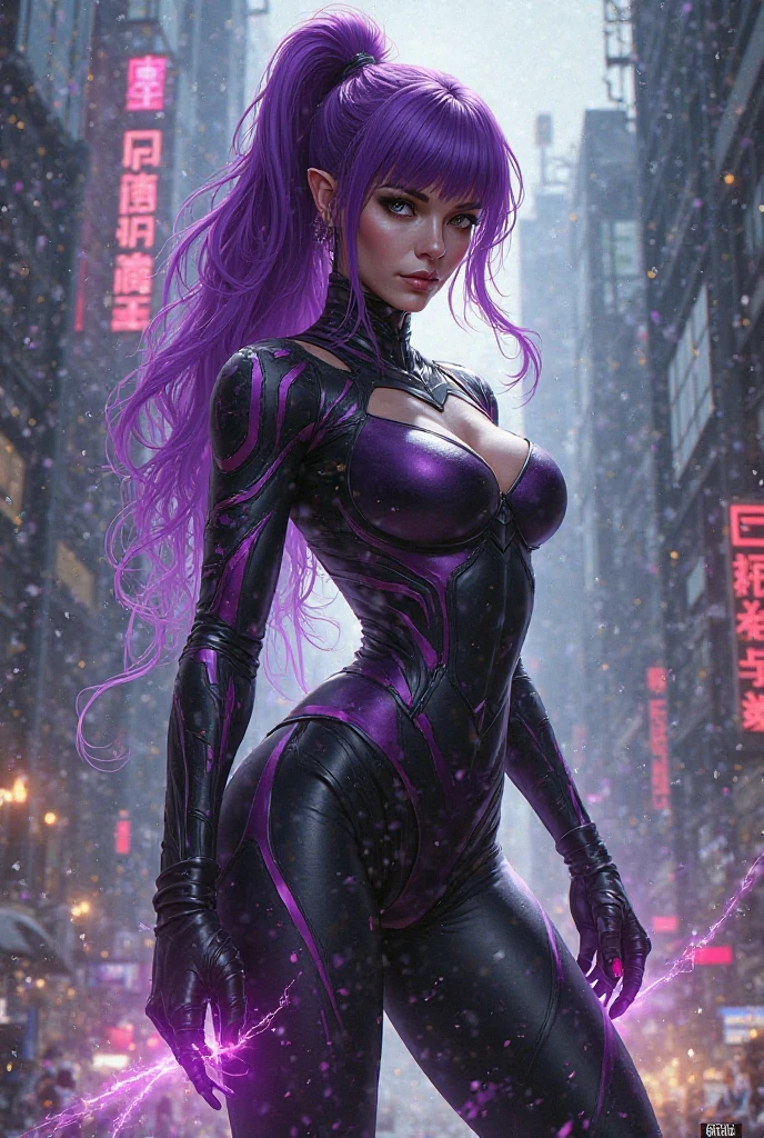 top quality, future world, State-of-the-art robot, Beautiful Woman, flying hair, Transformed into a cyborg except for the face, Transformed into a cyborg except for the shoulder, sexy images, whole body photo, (((with umbrella )))