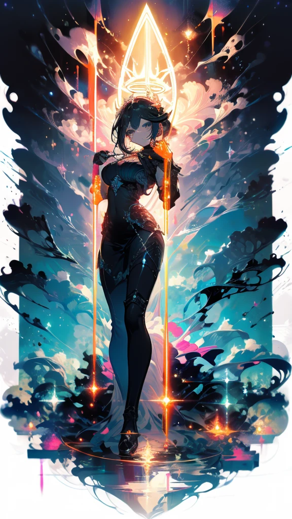 1girl, (solo), short ponytail hair, light blue hair, flat chest, small size, blue eyes, fair skin, full nude, full body, lot of cum on sex, (night), moon, frozen lake, forest behind, (very sexy body, detailed face, detailed eyes, detailed lips, masterpiece, highly detailed, 8k, best quality, vibrant colors, digital art, concept art)