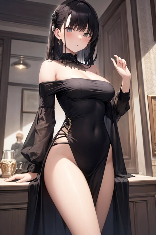 1girl in、A smile、A delightful! red bra、(small tits)、hair adornments、(((all naked))) 、beatiful legs 、((big thighs)) 、squating banchira 、((big ass)) tease 、1girl in、A smile、A delightful!,(small tits)pinafore、hair adornmentaids)、((bend over)) 、、 beatiful ass , black hair, 20 years old , sexy feet , beatiful feets , detailed bedroom , ((long sexy legs)) , (big thighs) , (she wants me) , (naked body) , (her ass towards me) , ((blue detailed eyes))