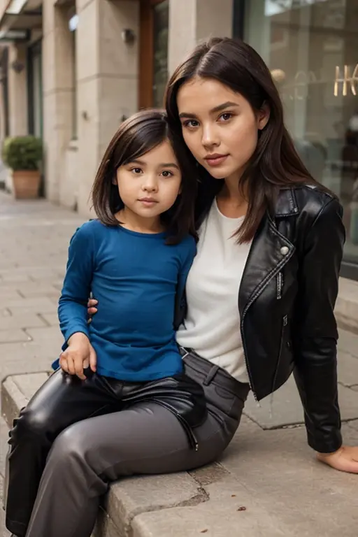 1. Age: 8 years old
2. Appearance: Slim, short black hair, brown eyes, fair skin
3. Clothing: Casual outfit (e.g. t-shirt, jeans)
4. Body: Innocent and youthful
5. Posing: Standing or sitting with a friendly smile