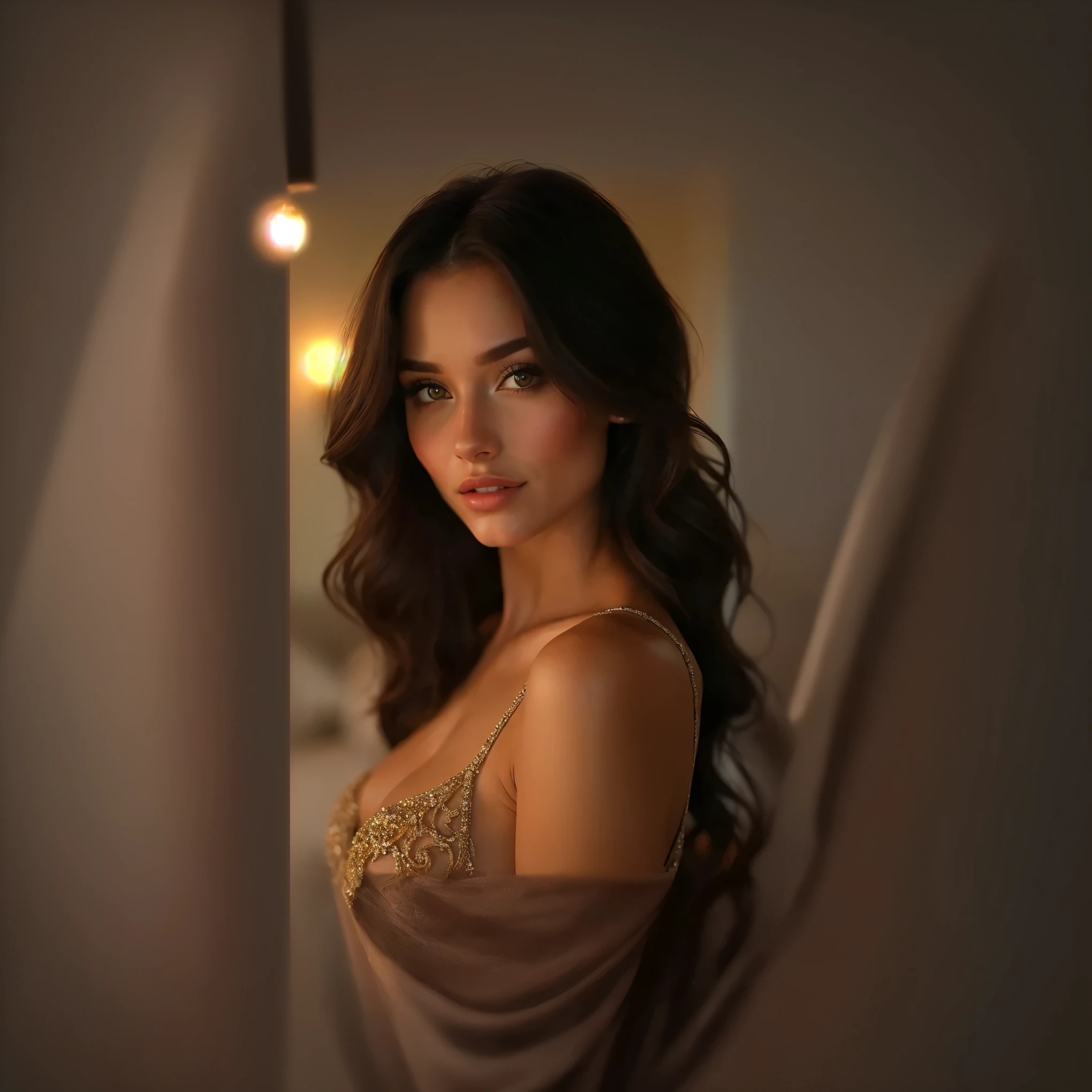  [european female fashion model] [wearing a white dress  like a luxury  style] extremely realistic, 8k, insane details, intricate details, long black hair, studio photography, Editorial               Photography, Photography, Bokeh, taken with a 60mm lens, ISO 300, f/4, 1/200th --ar 1:2  ultra realistic