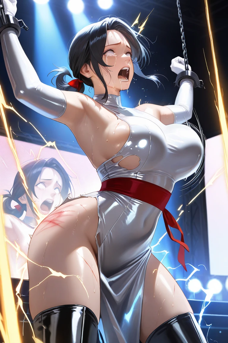 Hospital,Hospital护士,Female Doctor,Nurse hat,bathroom,pool,Dim lights,a happy expression,Dark Magic, Dark Forest, negaive energy, hell, Blank, Star, Black Hair,A girl,M pose,squatting,squat,photo,Unreal Engine 5 Photorealistic Rendering,(Cover comic magazine:1.6),game character, Role Player, Standing on Kyoto Castle, Pretty Face, Arm tattoo,Chest tattoo,ace of spades,Belly tattoo,Body hyperreality,thick muscular,Wet,fluid dripping from body,Sweat,Underground Milk,Excellent!! Types containing bobelon, Big Case, Nourishes and brightens your body, Brown short hair,White lace dress,put your hands on the chest,Heart-shaped,Black boots,Side back,Fisheye view