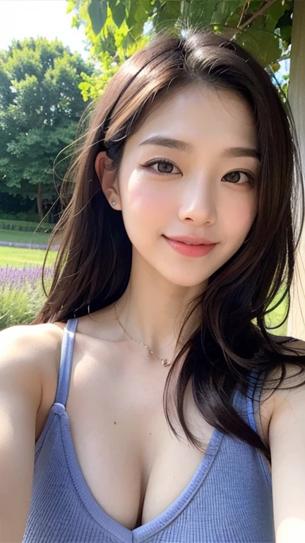 Close-up of a woman wearing a blouse taking a photo,(((garden))),(((Sexy pose:1.3))),(((Hanging one's head in embarrassment:1.3))),(((Red underwear:1.3))),(((Wet blouse sticking to the skin))),(Cleavage:1.3),(Wearing a wet see-through blouse:1.3),Cute Face,(Shiny silver hair,Floral knit headband,Half Up、Floral braided space buns,Voluminous fishtail braid,),(The bangs are see-through),hairpin,hair ornaments,Blushing、Pointed red mouth、Perfect round face,iris,(Perfect body curves),Big Breasts.Wet Hair、Wet clothes、Wet Skin、Professional Lighting,Cinematic Light,(Tabletop,highest quality,Ultra-high resolution output images,) ,(8K quality,),(Picture Mode Ultra HD,)