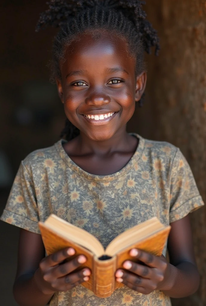 African child studying