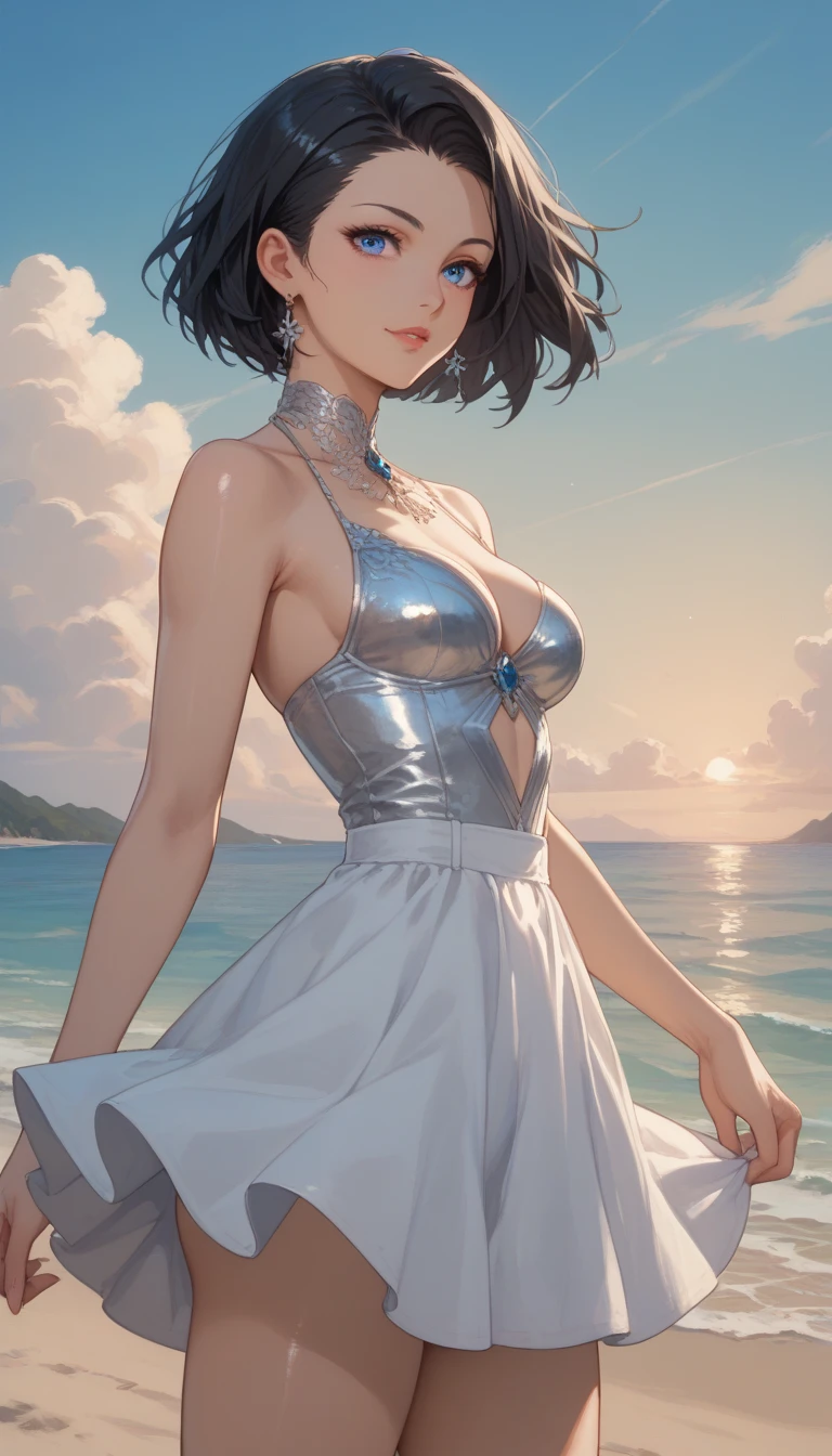 (top quality, 8k wallpaper), (masterpiece, best quality, high resolution, ultra details:1.2), extreme quality, sharp focus, (bright colors), (vivid color:1.2), photorealistic, extremely detailed, (ultra detailed), intricate details, <lora:InstantPhotoX3:0.2>, <lora:more_details:0.5>, (1girl, she is young Japanese girl), BREAK (brown hair, short wavy hair, medium breasts, bangs:1.3), (shiny skin, extremely detailed body, extremely detailed skin), (looking at viewer, standing, model posing:1.2), (perfect fingers), BREAK (from front, front face, facing viewer, panorama, cowboy shot, far-reaching), (necklace, bangle:1.1), (she is wearing see-through ballerina dress:1.3), ((Alice in wonderland, distorted space, fused background)), (iceberg, desert, ocean, forest, lightning, blue sky, eruption, flying fish, candy rain, rabbit, windmill, UFO:1.2),