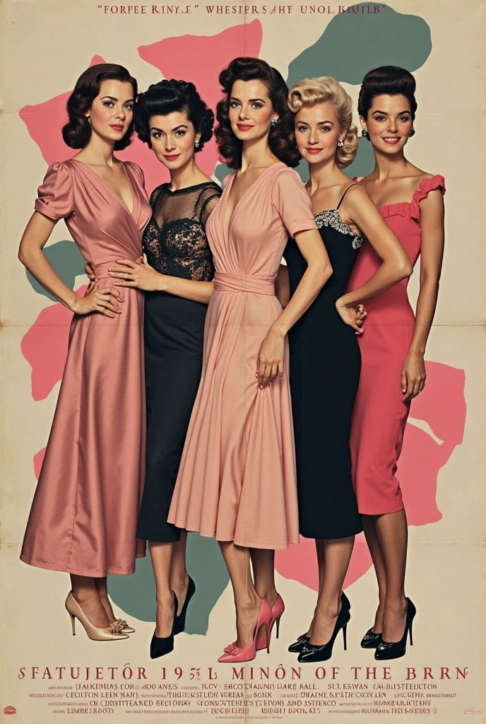 An image of a captivating vintage star, draped in a luxurious 1950s gown, mingling with other glamorous guests at a classic Hollywood party. The photo is rendered with a limited color palette, evoking the allure of old Hollywood movie sets and red carpet events. --auto --s2