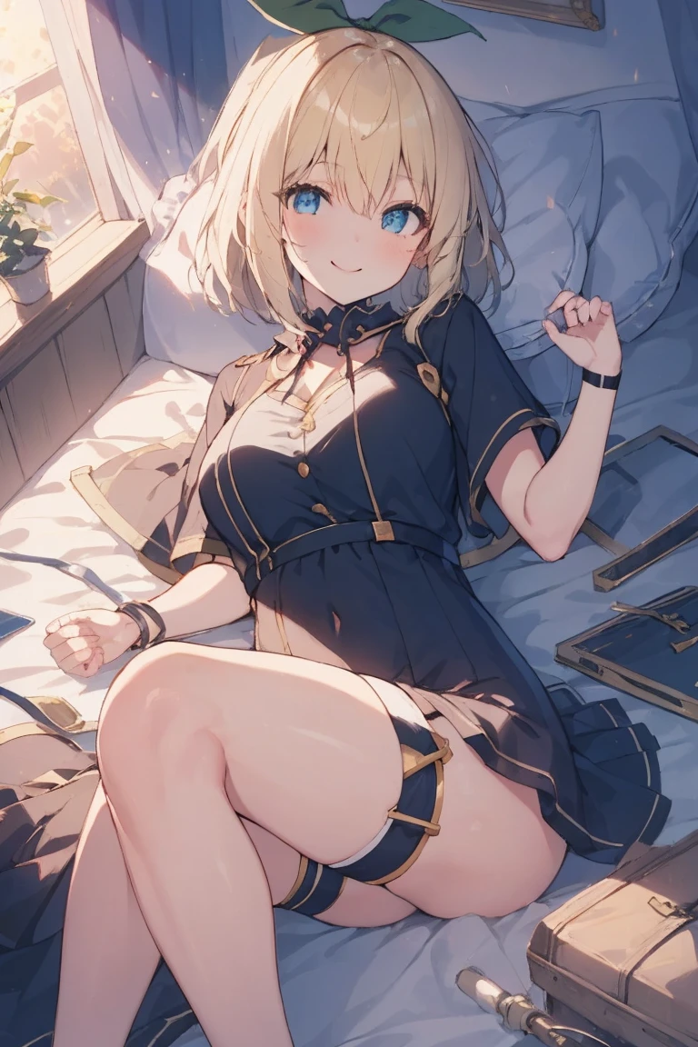 (Masterpiece), (Best Quality), (Illustration), (Ultra Detailed), (High Resolution), Perfect Anatomy, Absurdity, One Girl, (Kagamine_Rin), (Vocaloid), Short Hair, Hair Clips, Big Smile, (Blonde), Very Cute Girl, Small, Young, Delicate, Attention to Girl, Bedroom, Cute, She, Smile, Best Moment, Middle School, Blue Eyes, Bright Eyes, lively eyes, cute, standing, thighs, spoiled, innocent, love love, love viewers, clean skin, beautiful body, cute face, delicate arms, boyfriend gaze, lively eyes, neat, bare legs, dabo dabo hoodie, perfect hoodie, white hoodie, black skirt, beautiful girl, blue sky, sunlight, unguarded, street, energetic, best girlfriend, happy, cat ears, lying on the bedface up