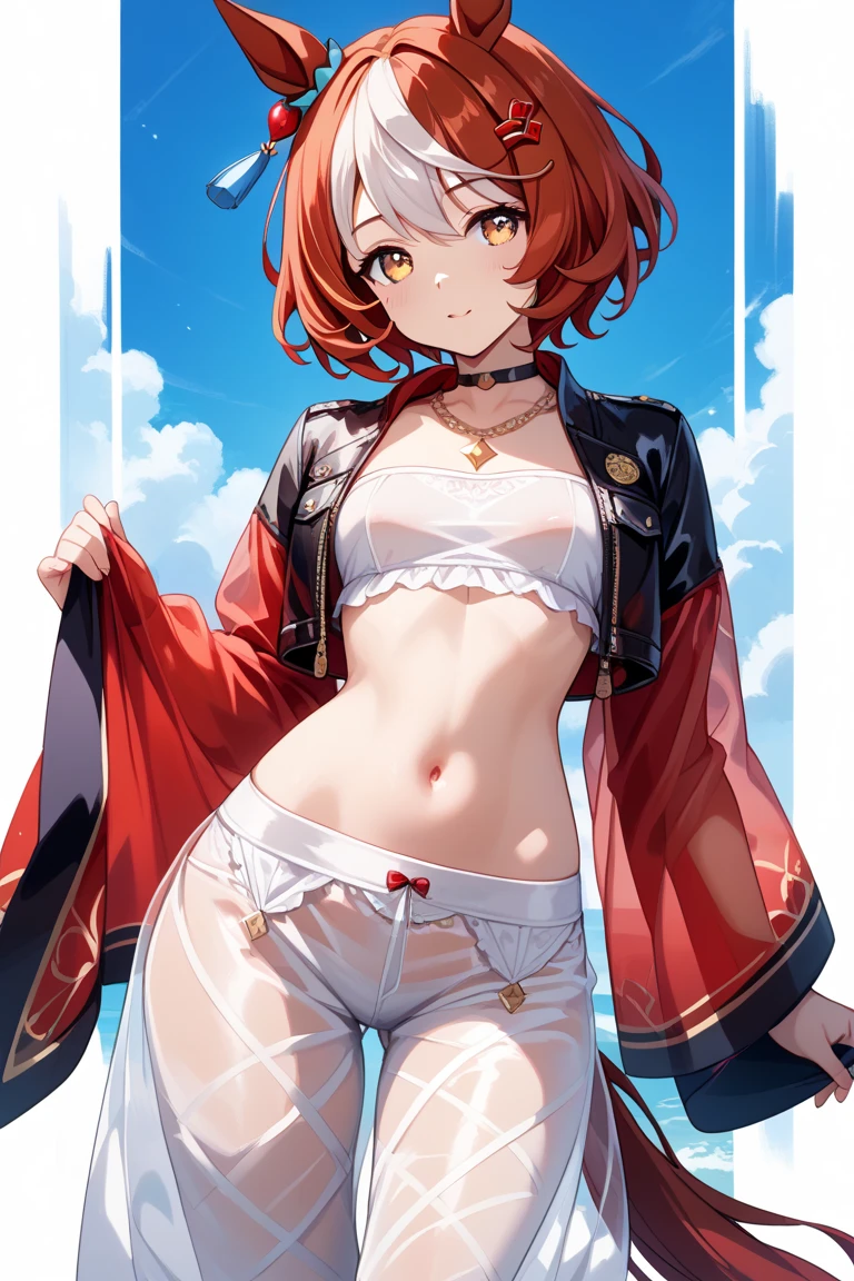 best quality, masterpiece, highres, solo, {beagle_arknights:0.90}, {night:1.10}, {starry sky:1.10}, beach, beautiful detailed sky, {extremely detailed background:1.20}, {standing:1.10}, looking at viewer, {bikini:1.30}, light smile