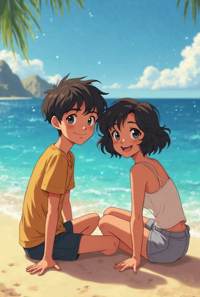 A detailed and realistic anime-style digital painting inspired by ...
