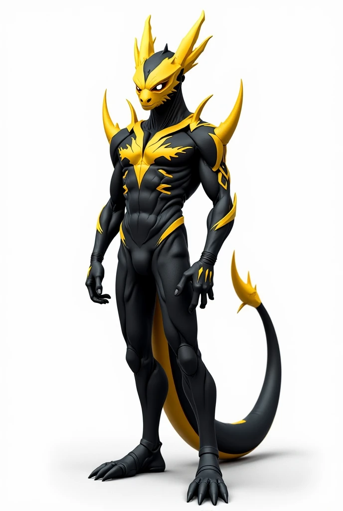 Ninja femboy, long cleopatra hair, dragon horns, long dragon tail, gigantic muscular body, black ninja outfit, big breasts, black ninja mask, 4 arms, full body.