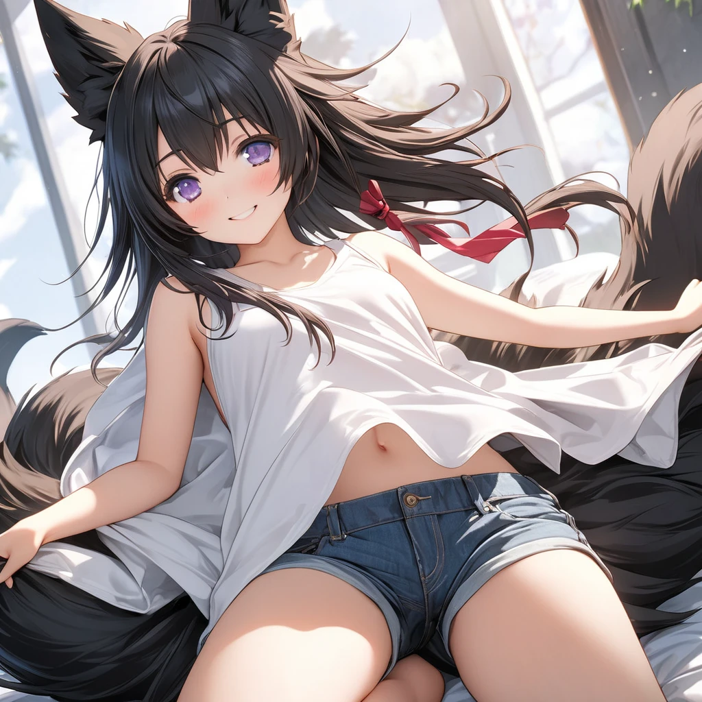 {nsfw}, wet, after ,sex , having , ((naked, fullnude)), (getting ), ((penetrating her )), (having ), anime, penetration, nsfw, naked, ((having sex)),(getting fucked), ((having sex and she's satisfied)),((vaginal sex)), (spread legs, knee up:1.5), sitting, on bed,cum on her, in the middel of a sessioN,(((no clothes, nsfw))), ((masturbating, sweating, 1boy, girl on top, wet, pleased)), AS-Adult, Blush,, tail,smile,fox girl,breasts,grey background,white skirt,solo,very long hair,miniskirt,open clothes,long hair,wing collar,hair between eyes,v,1girl,highres,white shirt,jacket,skirt,fox tail