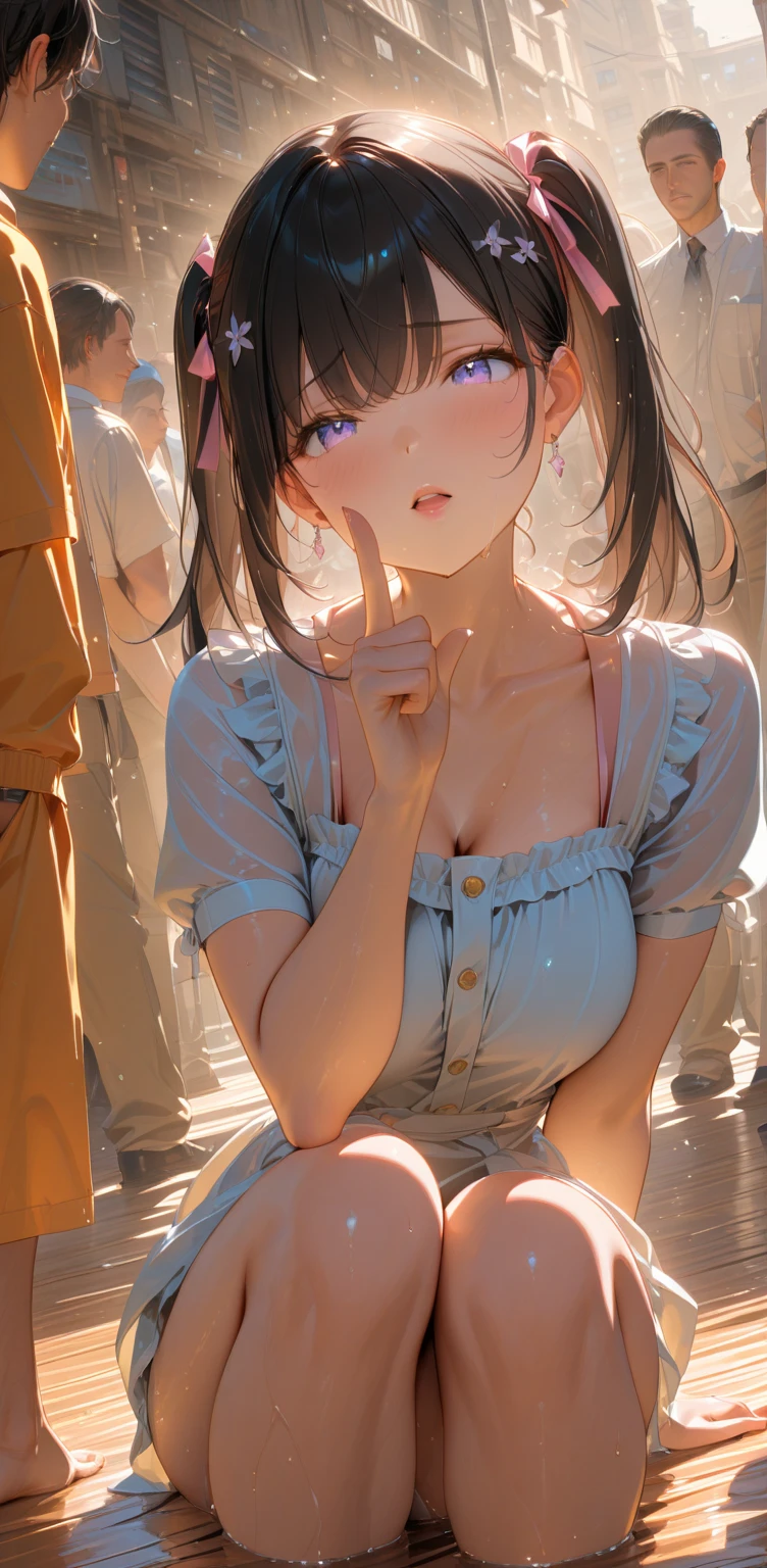 (((Browsing Caution, Close Up Facial , Front view , From below , Movie angle))) ,(On all fours), break、( 1girl、1boy), 20-year-old, (close your eyes),(((Embarrassing, Excited, Fascinating, In the heat, orgasm,Blushing,shortness of breath, Very humid,vapor、Man grabbing woman's breastan behind))) , break (((Bright pink and green hair))),(Semi-long hair tied in one piece、Add a light pink ribbon to the end.:1.3),(((Two-part bangs , middle part, Bangs parted in the middle, Side-swept bangs))), (amount:1.3), (Small breasts:1.0) ,((Sweaty skin, Dripping , girl trembling with Sexual climax, Cum in pussy, pubic hair)) ,Thin dots, feminine, Slightly muscular, Dynamic pose,((((vagina,Sex, A boy and his penis,Heterolo, Women in front and men in back , dorsal position, Cum in pussy, pubic hair)))), break, (((White - Solid - Short Sleeve - Safari Shirt ,Bottomless))), break, (((Midnight,On the bed))),(masterpiece), (Realistic), (Highest quality), (Super detailed), wonderful, ((A face with attention to detail)) , clavicle, High resolution , (Super detailed), Smooth, 16K, Vibrant colors,vagina,Sex,