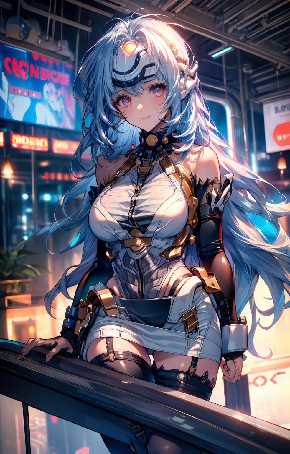 Highest quality,symphony_sugar,Light blue hair,Dark blue eyes,hair ornaments,Long Hair,White Long_gloves,light blue short dress,Black Pantyhose,High heels, ,Show me your boots,gloves,elegant, 1 person, cute, Blushed, Looking at the audience, From below, prison,Beautiful Eyes, Beautiful background, Particles of light, Light of the sun, Dramatic lighting, outside, Shiny, Realistic, Highest quality, Very detailed, Get used to it, scenery, Beautiful and detailed, Thin Hair,Full Body Shot,