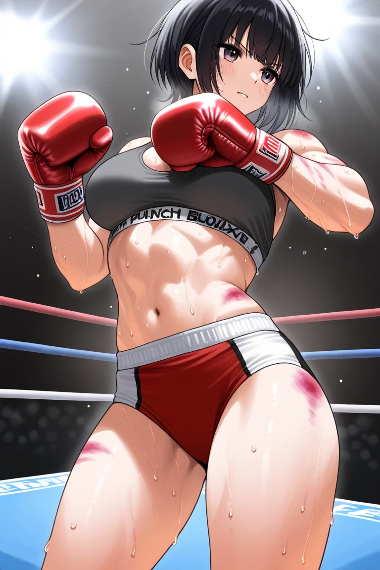 (masterpiece, best quality), intricate details,
1girl, <lora:ShadowHeartV2:0.8> shadowheart,
sweating, boob sweat,
<lora:american_flag_bikini_v0.2:0.8> american flag bikini
boxing ring, fighting stance,