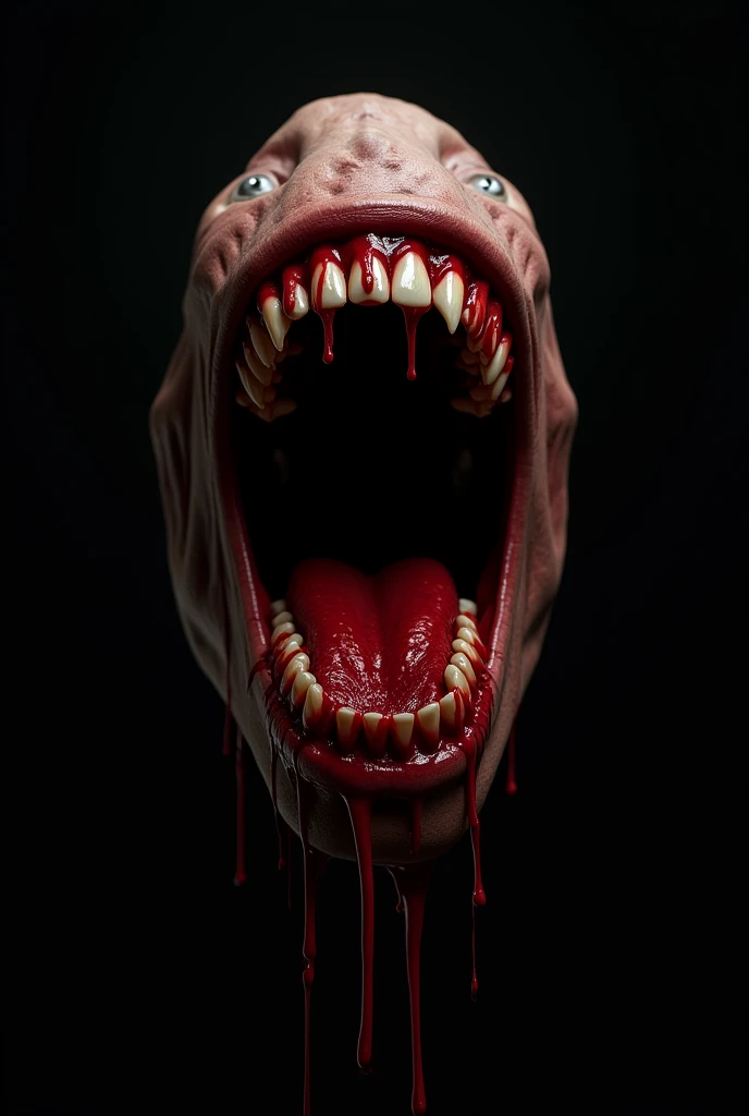 Sharp rotten teeth, yellow sharp teeth, putrid feral teeth