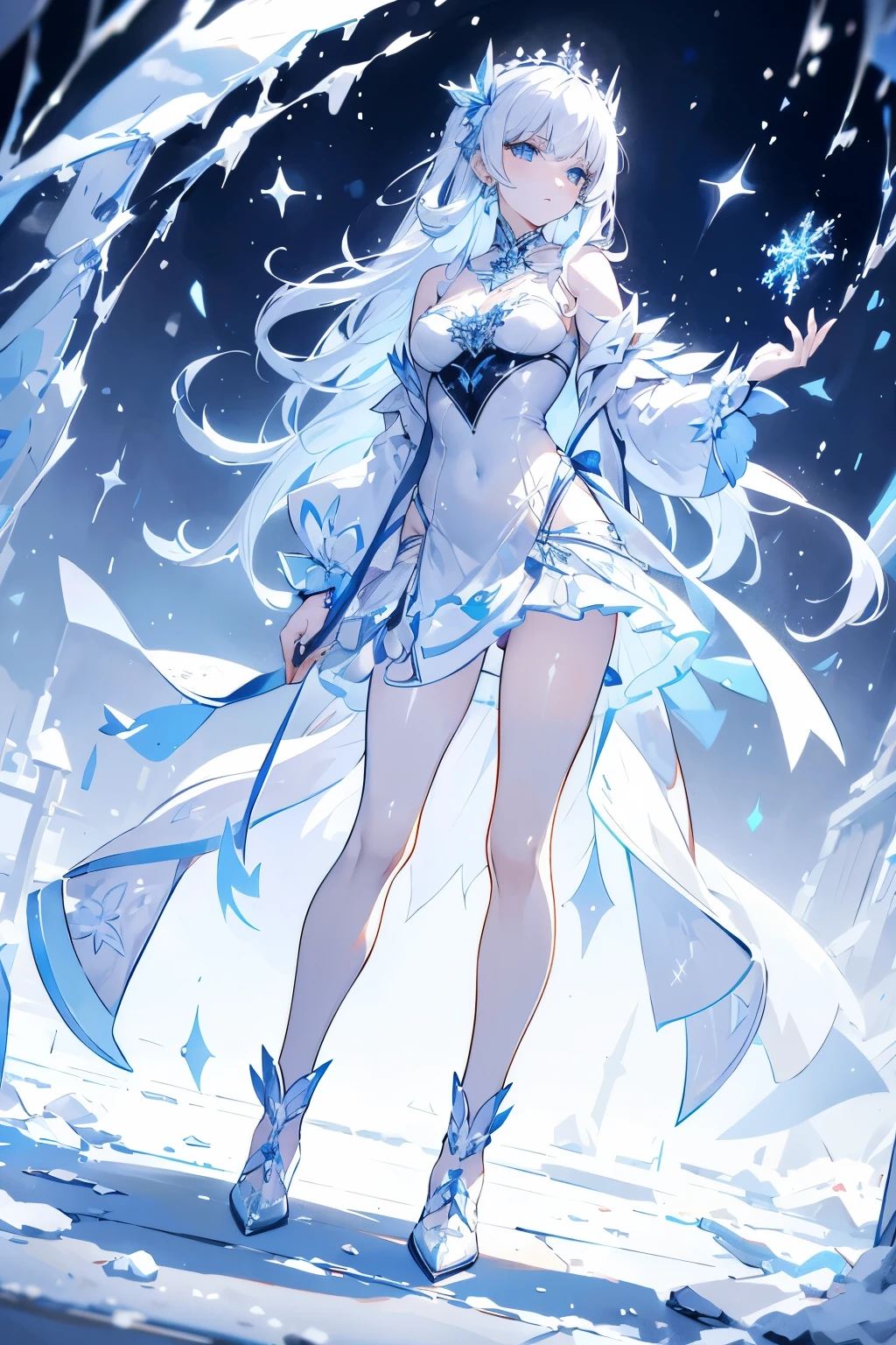 （translucent tight white skirt）