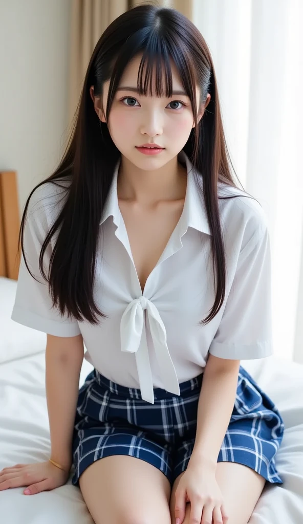 woman1名と1 male、(((Photo from below:1.4)))、(((16 years oldのwomanを痴漢している50代男性:1.3)))、(cute profile)、(((woman1名、16 years old、high school uniform、white cutter shirt、mini pleated skirt:1.3)))、((1 male、50 years old、Middle-aged fat、suit figure)),((Man stands behind woman、hugging woman))((woman'His shirt is unbuttoned、The man puts his right hand inside his shirt and touches his chest........:1.4))、((男性の左手はwomanの局部を触っている)),(very detailed beautiful face of one young girl), Great look and best quality:1.4), (Super detailed), (8K Dende Wallpaper), very detailed, High resolution RAW color photos, professional photography, realistic portrait, wonderful face and eyes, brown eyes, In 8K、very detailedbeautiful girlの詳細な顔、very detailed目、very detailed肌、very detailed指、very detailed鼻、very detailed詳細な口、perfect anatomy、detailed background、detailed clothing、beautiful girl、(16:1.2)、16 years old、cute girls、realistic body、body like a model、((realistic beautiful girl))、small、white skin、glowing skin、((very short and beautiful black hair))、((Nogizaka ))、((troubled face:1.2))、bangs: 1.5、cute face、Real-looking face、delicate eyes、((Sunlight shines in:1.3))、(()),((high school uniform、Private parts and breasts appear..))、16 years old,、((womanは痴漢されている))、please open your legs、((Domestic parts are now available.......................))、((shaved pussy))、((small breasts and small nipples............)), Depth of written boundary, full shot、woman名、Japanese、16 years old、(beautiful face:1.5)、(not wearing anything)