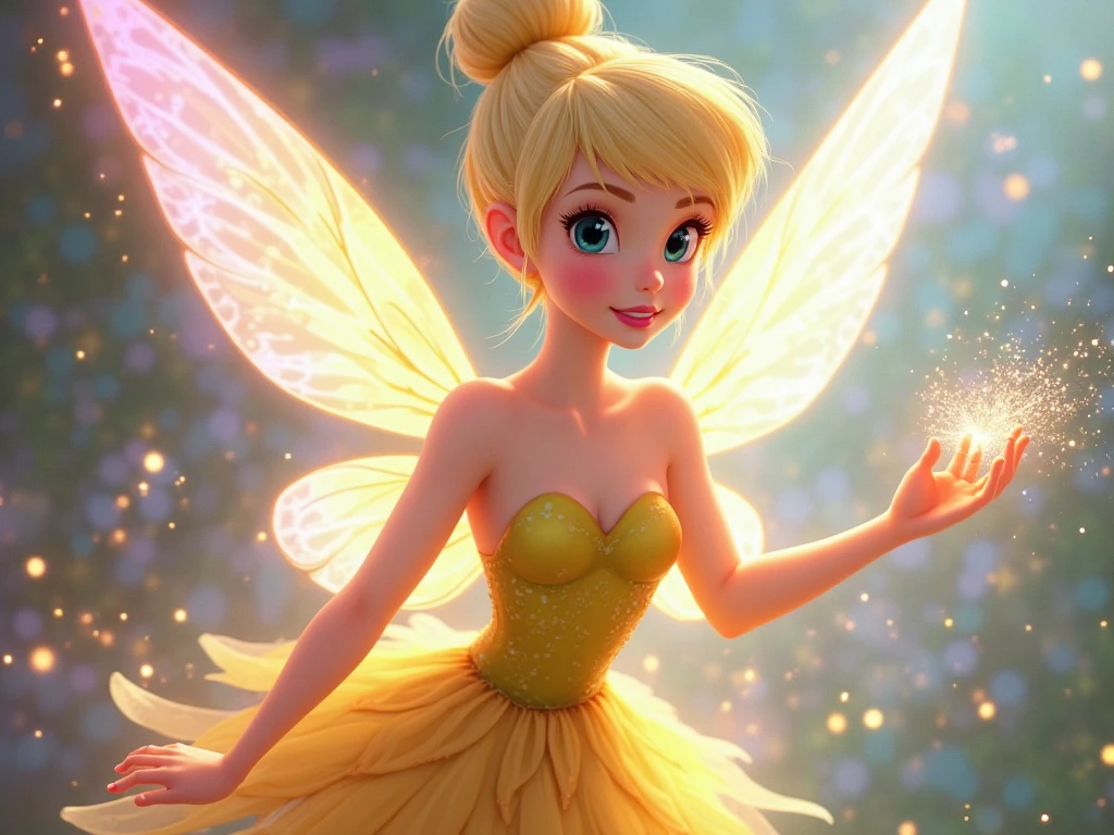 Light fairy with red background