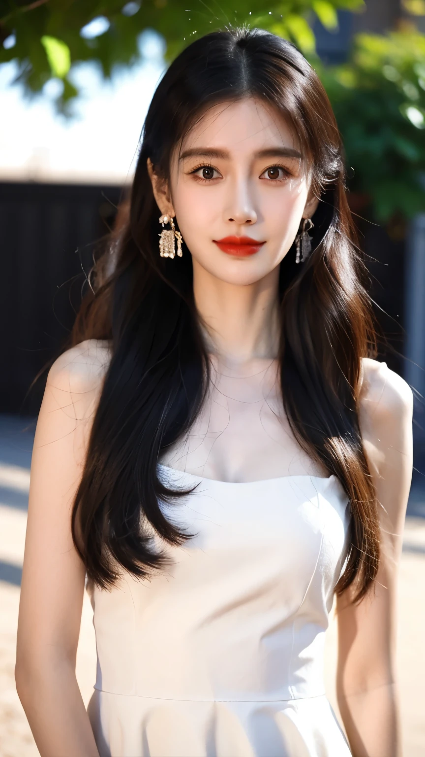 Ultra HD resolution,artistic photos,21year girl,earrings,long hair,Cold white skin,E cup,show out ,messy hair , messy hair ,Ruddy face,dress less