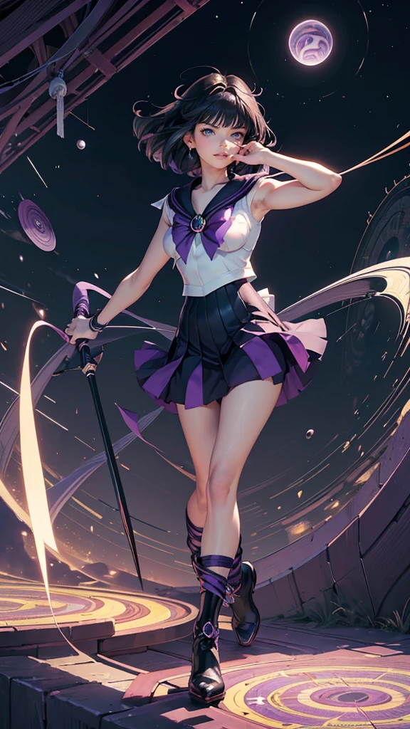 back shot, Ass, tmasterpiece、Faure:1.3、Stands、8K、。.。.。.。.。.。.。.3d、hentail realism、Ultraphotomicrography、top-quality、Extreme detail CG Unity 8K, the wallpaper、from below、intricately details、 girl)、13years、Sailor Saturn:1.5,Hotaru Domoto:1.5,Sailor senshi uniform:1.2、Dark purple hair、short hair blowing in the wind,((missiles,scythe,Bohr weapons:1.2 )),(Transparent purple sailor color,Purple back door miniskirt:1.3、Purple pleated mini skirt:1.3、The red bow on the chest is large,,,,,,,There are very large red bows on the buttocks, white panty,、Long white latex gloves,Purple gloves at the elbow、Luxurious gold crown、耳Nipple Ring,)、(Iris Outline, detail in face:1.5、Bright blue eyes、Beautiful expression、beautidful eyes、shinning eyes、thin lipss:1.5、Thin, Sharp, pale eyebrows,、long dark eyelashes、Double lashes、Luxury gold jewelry、Thin, Thin and muscular,,,,,,,,,、a small face、smallunderboob、Like,perfectly proportions、Thin waist、Visible Pore、Young face、sad expressions,seduct smile、Perfect hand:1.5、Very thin,Suitable for high-gloss white holographic leather、Transparent high-leg swimsuit、octan render、highly dramatic picture、Intense natural light、rays of sunshine、exquisite lighting and shadows、dynamic ungle、Digital SLR、sharp focus: 1.0、Maximum clarity and sharpness、((cosmos,Saturn:1.5、Saturn ring:1.5、The sanctity Ass of destruction and birth,universe background、rays of moonlight、Dynamic background、Detailed background)),(Meshaunf,tiara crown,Gold headdress on the forehead,See-through sailor suit)、((full bodyesbian)),Crouching, Spread legs, (sexy lingerie), (Lingerie transparent:1.3), (Through underwear, ), ,((The tip is clearly prominent)), excited, Provocative, ecstasy, (Looking viewer), looking at the camera in, from behind