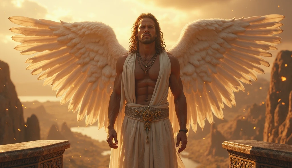 The Horde of Male Celestial Angels Descending from the Sky, realistic epic, soft cinematic film scene, highly detailed, 8k, (RAW, HDR, DSLR: 1.4), (soft colors:1.2), ultrarealistic, cinematic film quality, dramatic light, (intricate details:1.1), complex ethereal background
