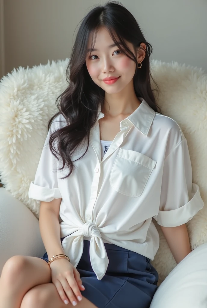 ((Eyes light up、服の上からでもわかるBig Breasts、Blushing、Both hands are in front of the belly button、A photo of panties visible through a short polo shirt、Roll up your shirt with your hands、She is wearing a white polo shirt and luxurious white panties.、:1.4))、In the living room、Length Cream Hair Color、Her huge breasts are obvious even through her clothes...、Small earrings、Light brown hair color、:1.4))、Shiny Hair、Light beige hair color、Background Blur、Light brown hair、{{Cowgirl Shot}}、((Close-up shot from the waist up、Big Breasts:1.4))、Big Breasts、にっこりsmile、服からでも分かるBig Breasts、Cowboy Shot、素敵なsmile、((Revealing clothing))、Full body photo、ring、Tuck your hair behind one ear、Silver Necklace、smile、Caustics、Highly detailed photos、Big Breasts、Super no makeup、(8K、RAW Photos、Highest quality、masterpiece:1.2)、(Realistic、Realistic)、1 Girl、((Big Breastsショートヘア、Looking into the camera:1.4))、Hair blowing in the wind