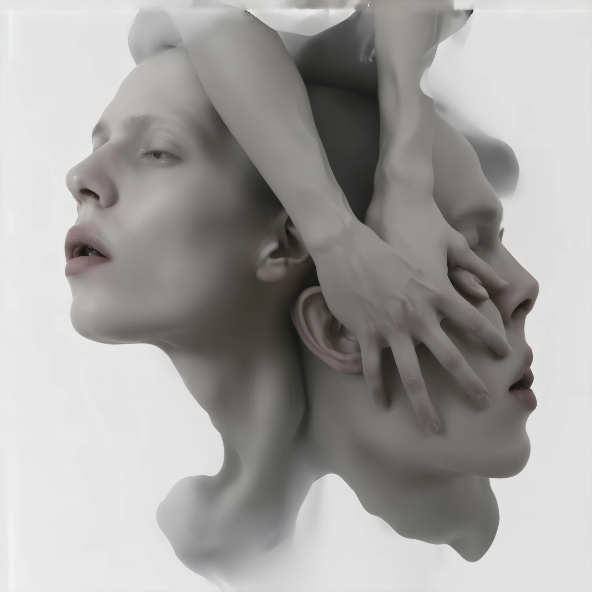 close-up of a man, full body intertwined view, human bodies intertwined, couple pose, Intertwined bodies, gesture, on mannequins. A high resolution, spectacular pose, Graceful body structure, link to pose, Girl and boy, bottom view, Lovers, big breasts, sexually, naked, sexuallyе тело девушки, guy squeezes girl&#39;s breasts, Big hips, bottom view, camera from below, perspective