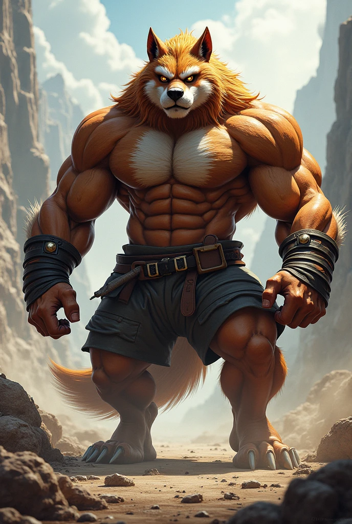 Furry so buff and giant war boxers and cute