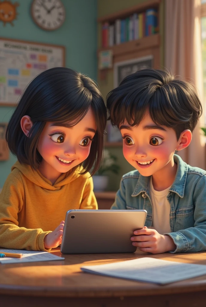 A girl and boy in the Vedio chat 