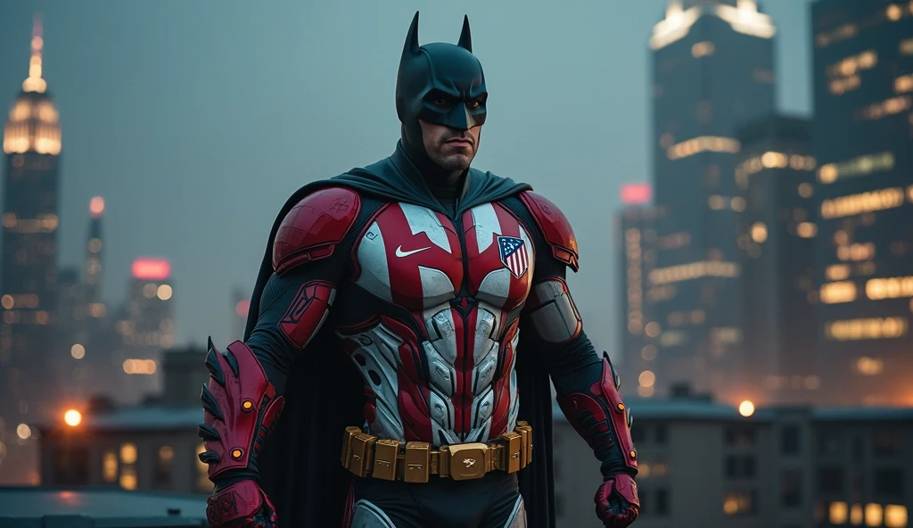 beautiful and aesthetic, tmasterpiece, filmposter, Best quality at best, A man wearing a retro astronaut suit、Drawing of teenage kid wearing Batman costume striking dramatic pose in front oF big cinematic explosion, vivd colour, Abstract, james jean style, Fantasy elements