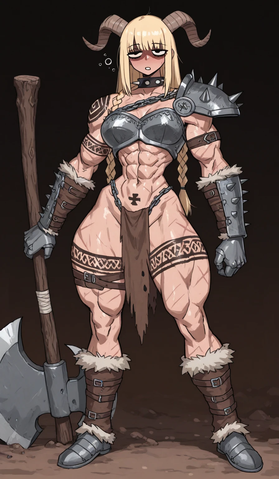 a female norse ice troll, fully naked, nude, hentai, highly detailed cinematic illustration, black outlining, full color illustration, vivid colors, white background, masterpiece, 8k, ultra-detailed, physically-based rendering, vivid colors, dramatic lighting, intricate background, photorealistic
