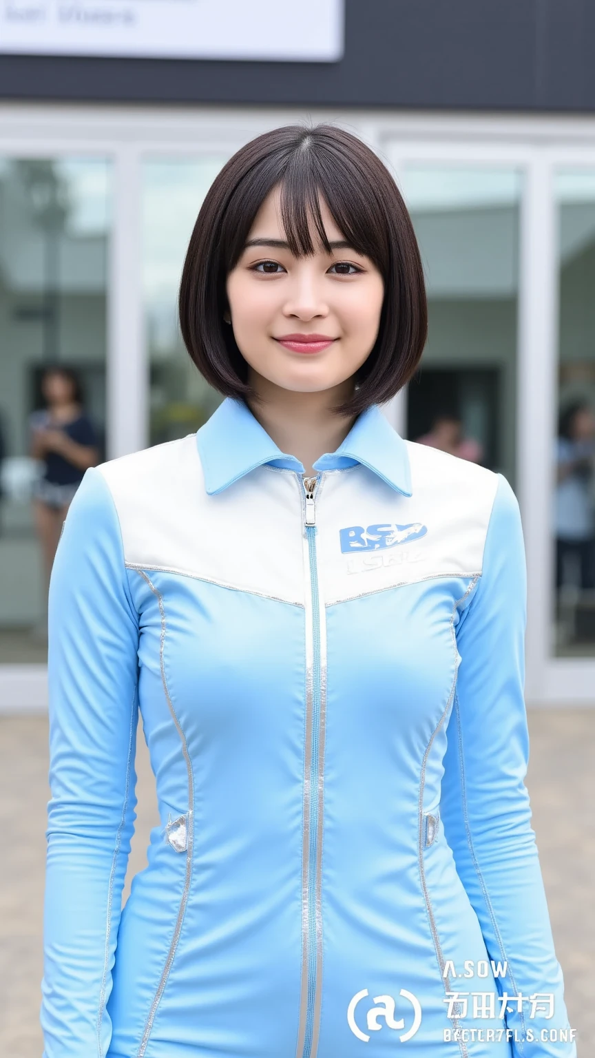 ((highest quality, 8K, masterpiece: 1.3)), sharp: 1.2, Skinny Japanese woman, 30 years old, perfect body beauty: 1.4, Cute face, Light brown shorthair, (((woman riding a motorcycle))), slender body, Riding Suit, Highly detailed face and skin texture, fine eyes, double eyelid, ((full body shot)), Natural light, smile, Detailed Motorcycle