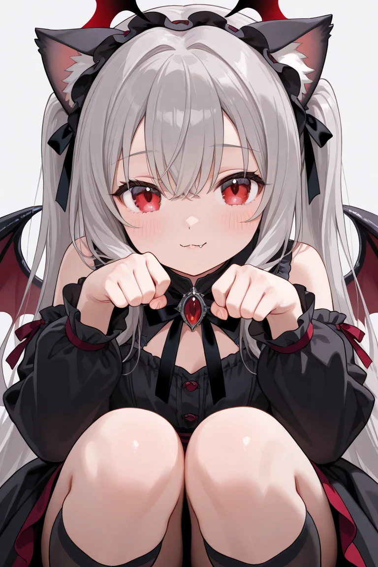 remilia scarlet,{embarrassed from},lying back on,High quality