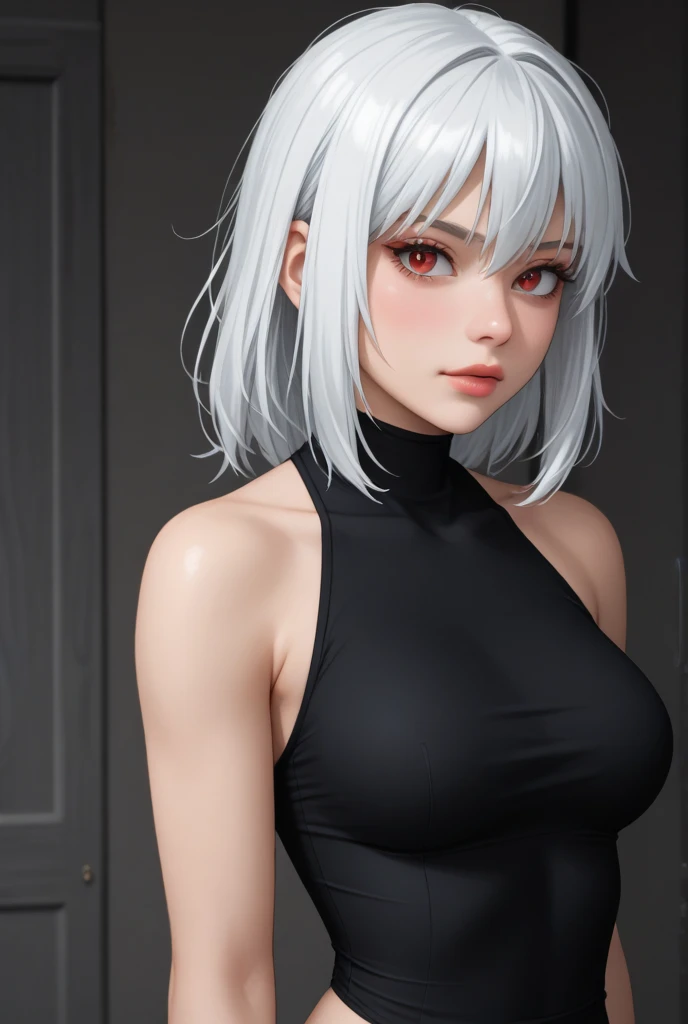 (8K, realistic, Raw photo, top quality: 1.3), (1 girl), 超beautiful, (realistic face), (boyish, Silver color very short hair), beautiful , The brilliance that captivates the viewer, beautiful expression, beautiful breasts, (realistic skin), beautiful...、whole body、nsfw、
