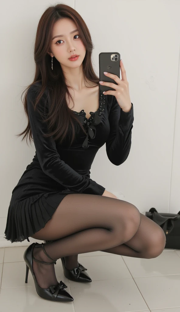 (high quality), (NSFW:1.2), (psychic lighting karaoke:1.3),(A girl is raped by numerous boys while sitting on a luxurious sofa..:1.5), (The woman is 20 years old:1.3), (Her body is very slim and attractive.:1.4), (Her outfit is feminine as follows:. : 1.5), (nice dyed hair :1.5), (fleece beret:1.5),(Knit that sticks to the body :1.5), (Miniskirt that fits closely to the hips and thighs :1.5), (Your legs are so pretty in shiny pantyhose.. :1.5),(feminine accessories :1.5), (Thick face makeup and nail art on nails : 1.5), (~ over_Knee suede long boots high heels : 1.5), (over 설명된 의상은 남학생에게는 적용되지 않습니다..:1.8), (Except her, everyone else is wearing men's clothing and sneakers.. : 1.5), (The boys sitting on either side of her are touching her body. :1.6), (She is caught and sexually harassed by boys.. : 1.7), (All youth in Korea : 1.6), (She is being threatened by them..:1.5), (In the background there is karaoke equipment.:1.3), (mirror_The ball lights are shining in the dark room of the karaoke bar. : 1.5), Men lay down women and have rough sex with their dicks.., A cock inserted into the pussy